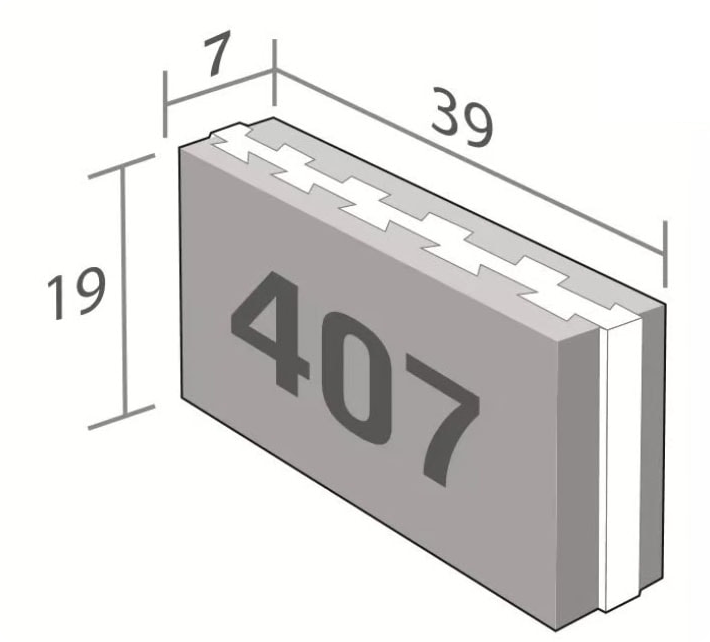 อิฐคูลบล็อกรุ่น 407 หนา 7 ซม.