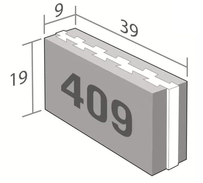 อิฐคูลบล็อกรุ่น 409 หนา 9 ซม.